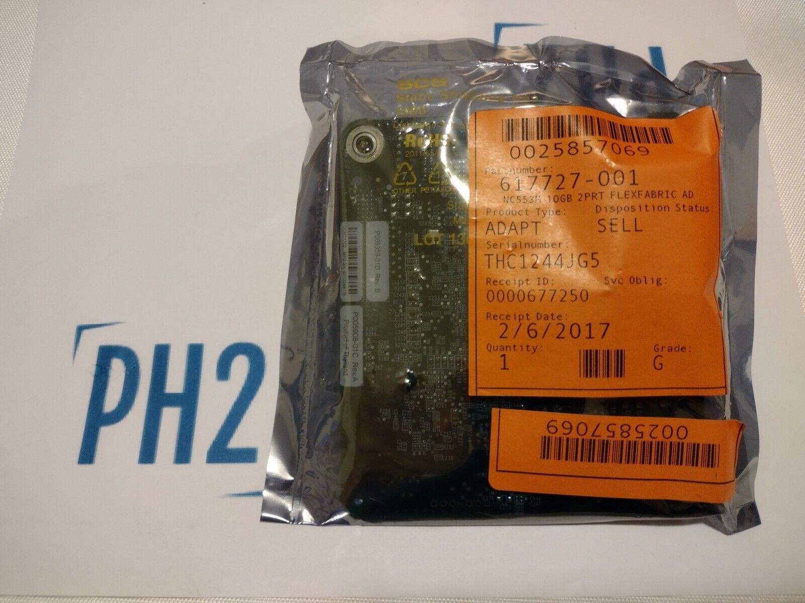 HPE 613431-B21 613433-001 617727-001 NC553m 10Gb 2-port FlexFabric Adapter