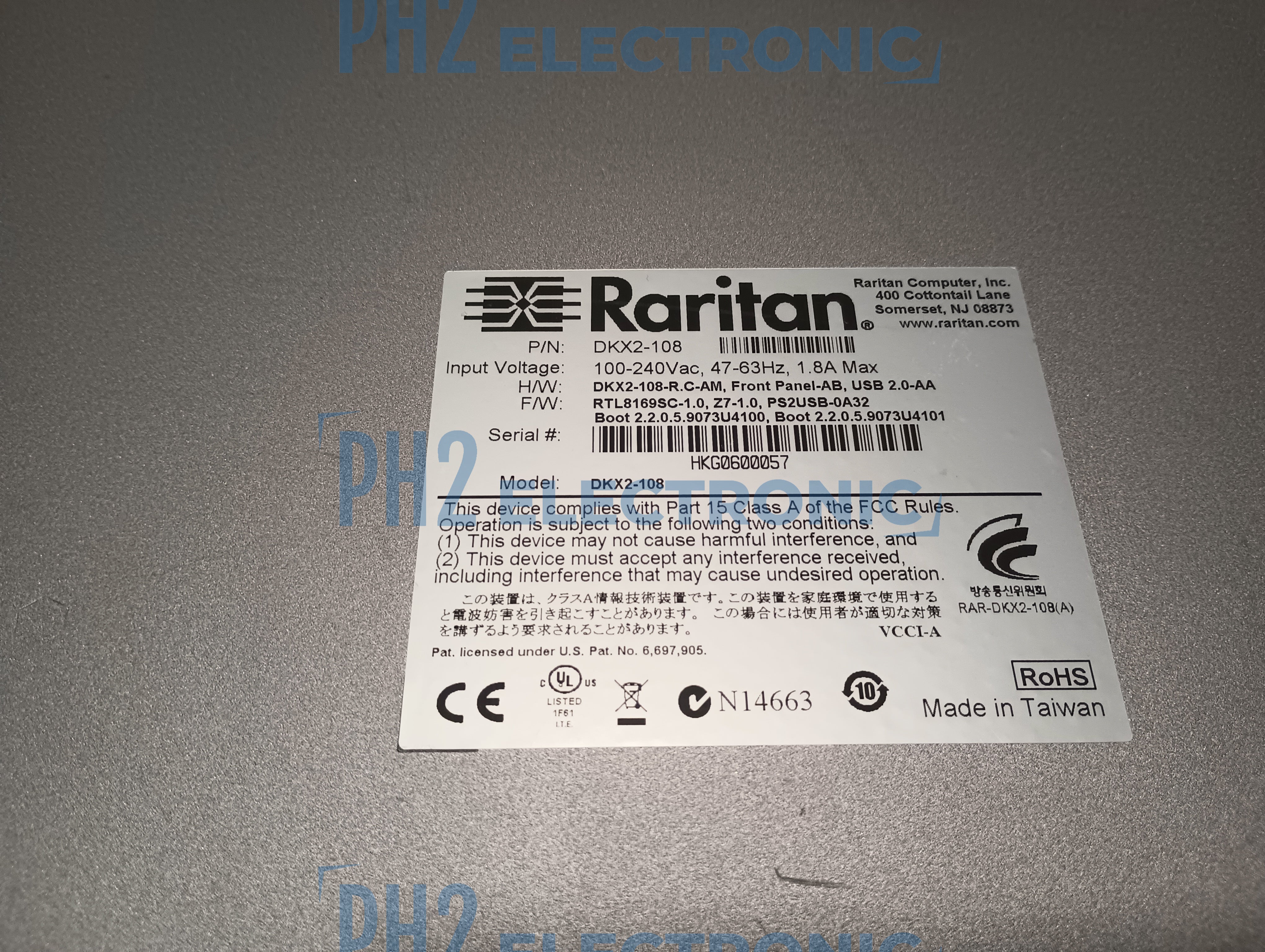 Raritan DKX2-108 KX2-108 Dominion 8-Port RJ45 KVM Over IP Switch