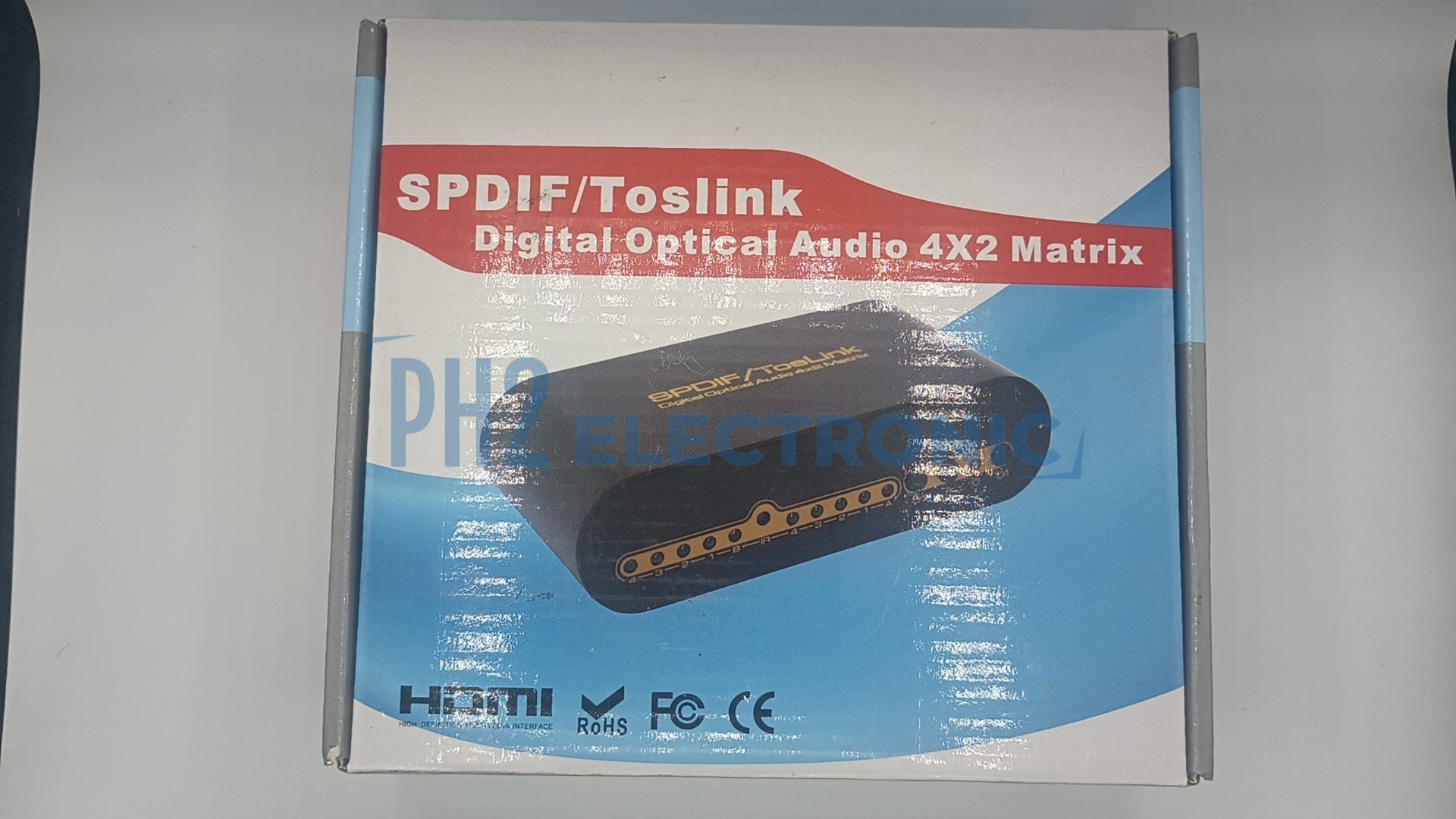 Tendak				SPDIF/TOSLINK  Digital Optical Audio 4X2 Matrix Switcher/Splitter with Remote Control