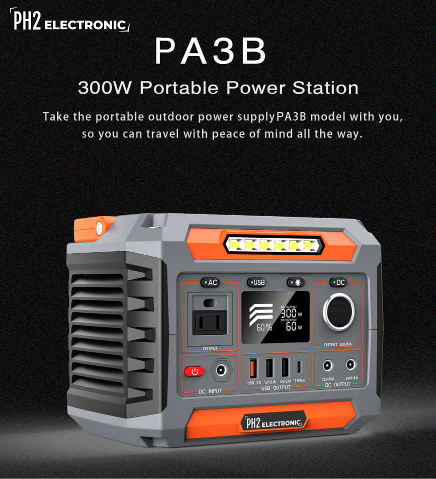 PA3B 300W 78000mAh /3.7V / 288Wh  Portable Solar Power Station 110V 220V Energy Power Generator Portable Emergency Power Supply