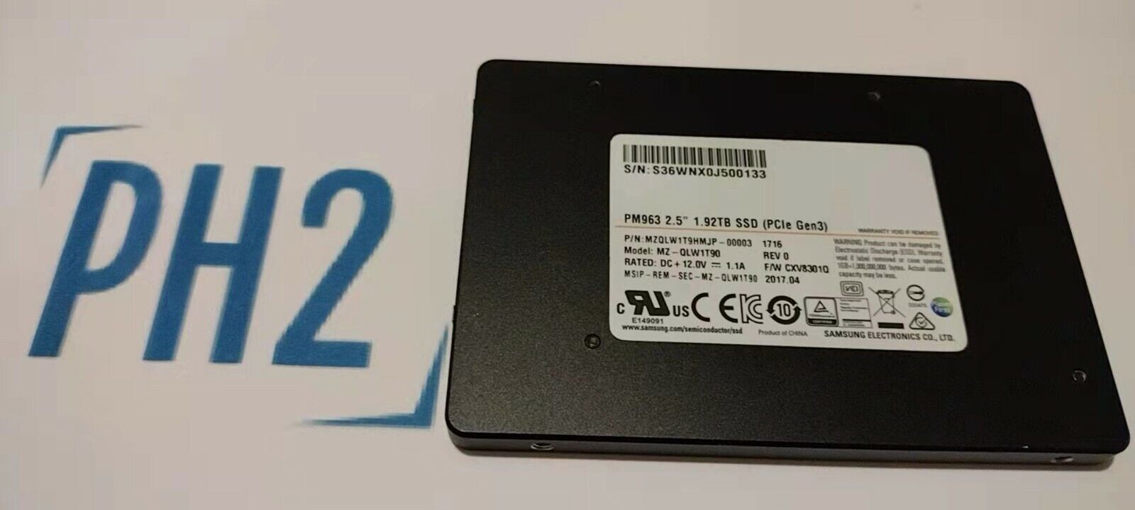 SAMSUNG PM963 MZ-QLW1T90 1.92TB 2.5