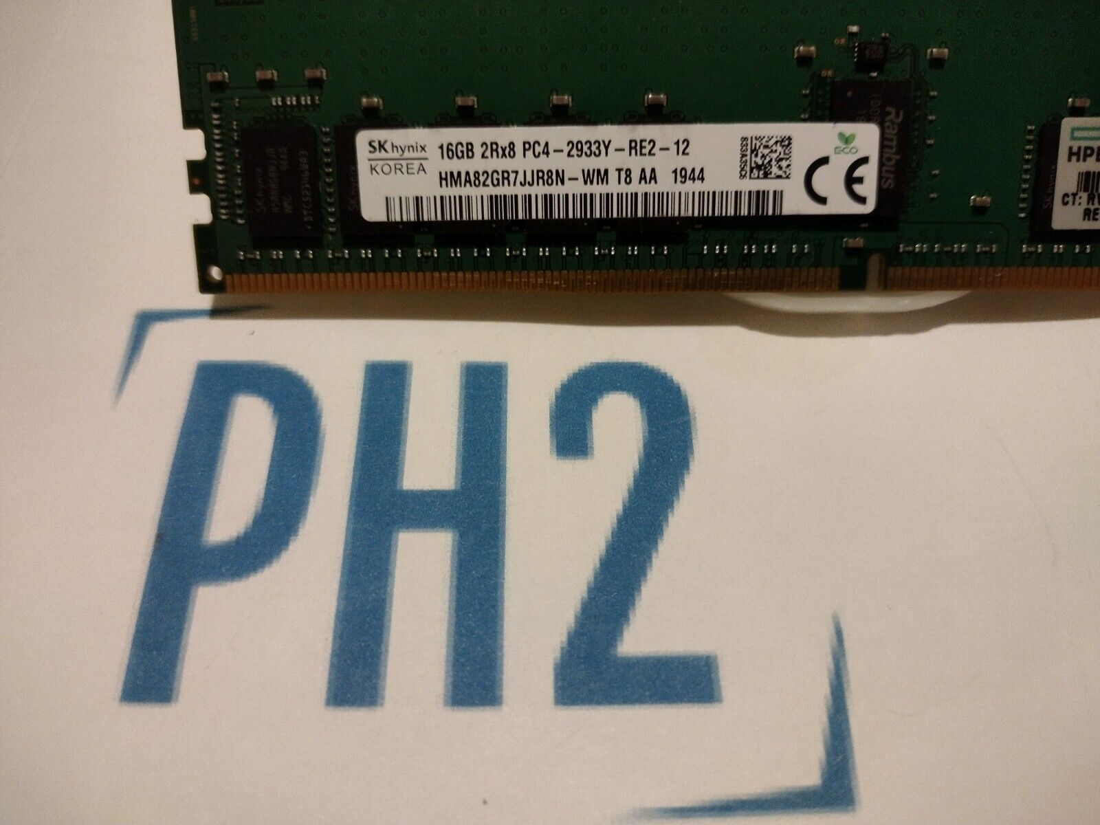 HPE HMA82GR7JJR8N-WM P03050-091 P06188-001 16GB 2RX8 PC4-2933Y DDR4 RAM Module