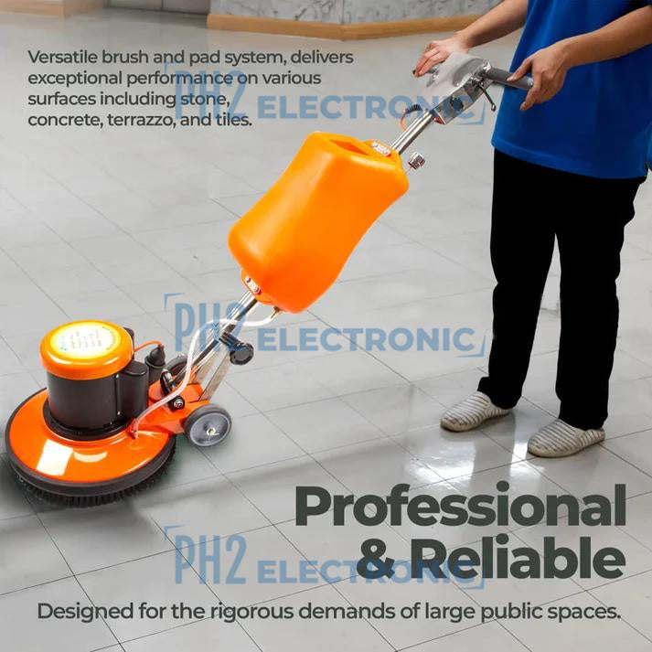 SM420AC 17" Professional Multi-Functional Floor Buffer Scrubber - High Power